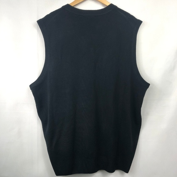 Dockers Sweater Vest Extra Soft Fine Guage Black - Picture 2 of 3